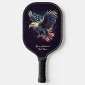 Aangepaste tekst Amerikaanse Adelaar Pickleball Paddle (Achterkant)