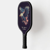 Aangepaste tekst Amerikaanse Adelaar Pickleball Paddle (Links)