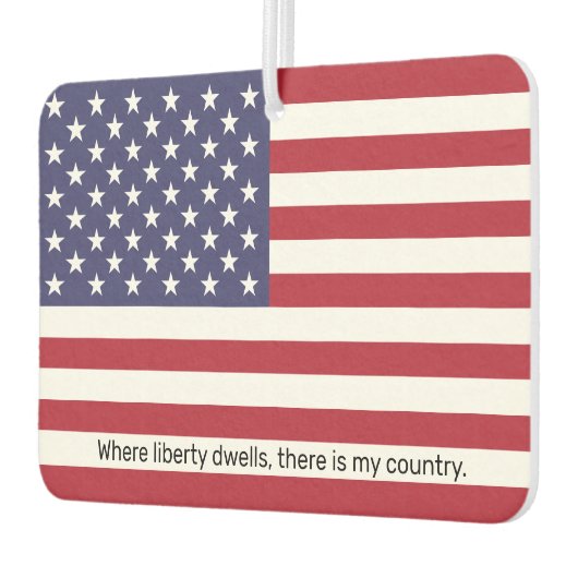 Aangepaste tekst Amerikaanse vlag auto Luchtverfrisser (Links)