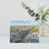Aangepaste tekst Amsterdam Briefkaart (Staand voorkant)