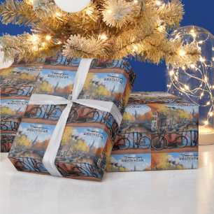 Aangepaste tekst Amsterdam Cadeaupapier