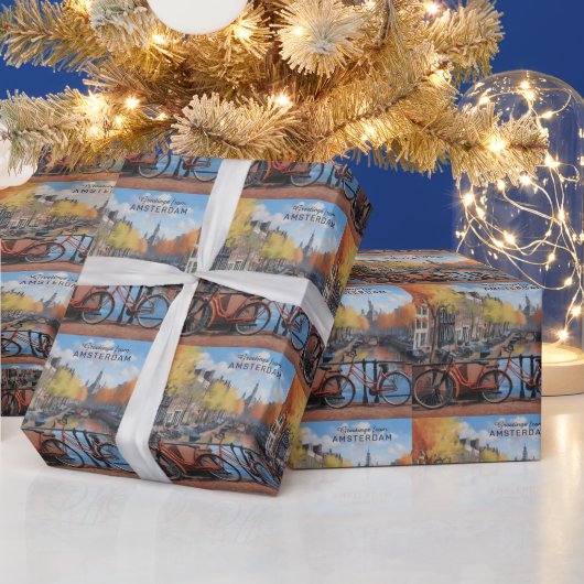 Aangepaste tekst Amsterdam Cadeaupapier (Feestdagen)
