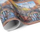 Aangepaste tekst Amsterdam Cadeaupapier (Rol Hoek)