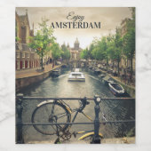 Aangepaste tekst Amsterdam label set Wijn Etiket (Enkel label)