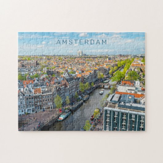 Aangepaste tekst Amsterdam Legpuzzel (Horizontaal)