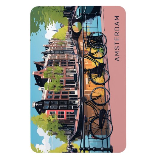 Aangepaste tekst Amsterdam Magneet (Verticaal)