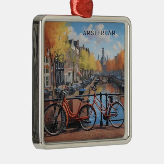 Aangepaste tekst Amsterdam Metalen Ornament (Rechts)
