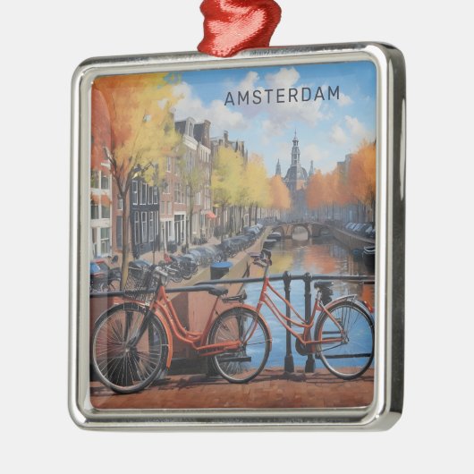 Aangepaste tekst Amsterdam Metalen Ornament (Links)