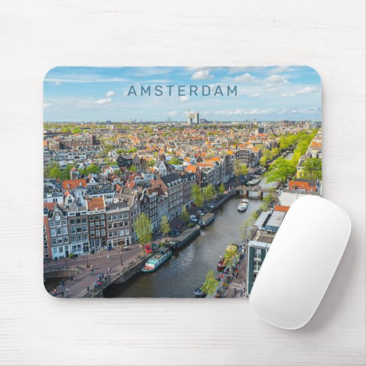 Aangepaste tekst Amsterdam Muismat (Met muis)
