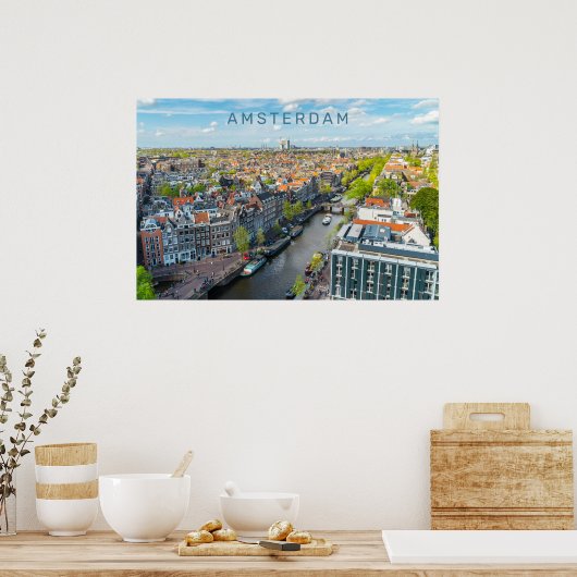 Aangepaste tekst Amsterdam Poster (Keuken)