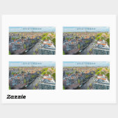 Aangepaste tekst Amsterdam Rechthoekige Sticker (Vel)