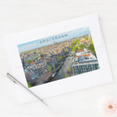 Aangepaste tekst Amsterdam Rechthoekige Sticker (Envelop)