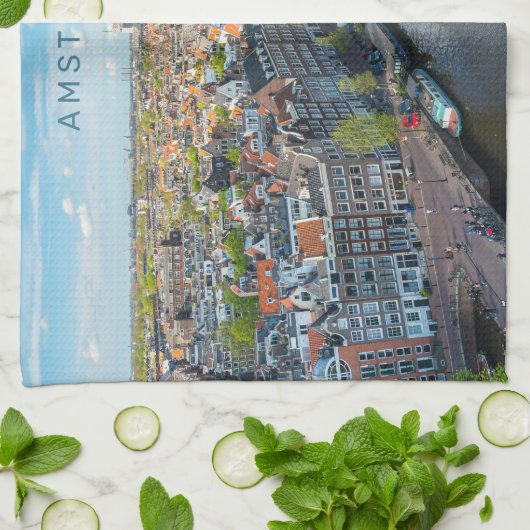 Aangepaste tekst Amsterdam Theedoek (Gevouwen)