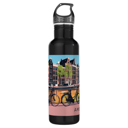 Aangepaste tekst Amsterdam Waterfles (Voorkant)