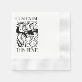 Aangepaste tekst Art Deco Cocktail Party Servet (Voorkant)