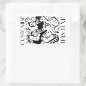 Aangepaste tekst Art Deco Cocktailparty Rechthoekige Sticker (Tas)