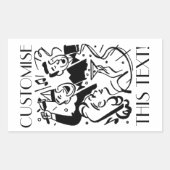 Aangepaste tekst Art Deco Cocktailparty Rechthoekige Sticker (Voorkant)