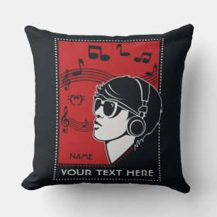 Aangepaste tekst Art Deco Music-kussen Kussen