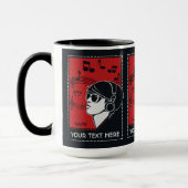 Aangepaste tekst Art Deco Music-mokken Mok (Links)