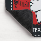Aangepaste tekst Art Deco Music mousepad Muismat (Hoek)