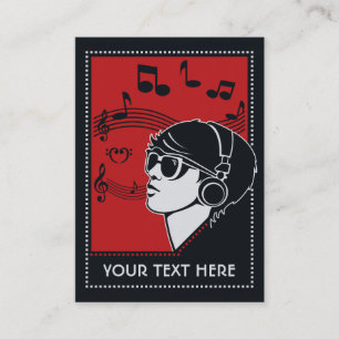 Aangepaste tekst Art Deco Music-visitekaartjes Visitekaartje