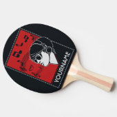 Aangepaste tekst Art Deco Muziek pingpongpeddel Tafeltennisbatje (Zijkant)