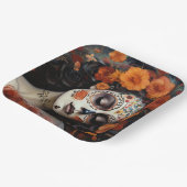 Aangepaste tekst 💀 Artful La Calavera Catrina Papieren Bordje (Gebogen)