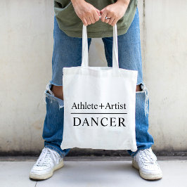 Aangepaste tekst Atleet & Artist Dancer Eenvoudig Tote Bag