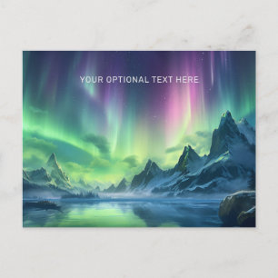 Aangepaste tekst Aurora Borealis Briefkaart