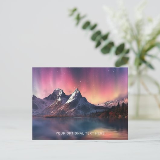 Aangepaste tekst Aurora Borealis Briefkaart (Staand voorkant)
