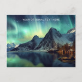 Aangepaste tekst Aurora Borealis Briefkaart (Voorkant)