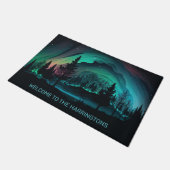 Aangepaste tekst Aurora Borealis illustratie Deurmat (Schuin)