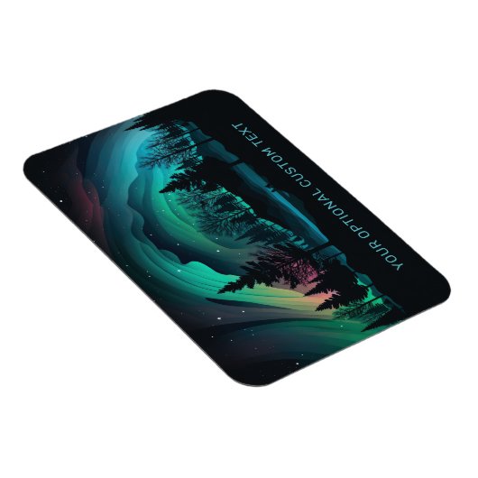 Aangepaste tekst Aurora Borealis illustratie Magneet (Rechterzijde)