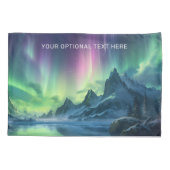 Aangepaste tekst Aurora Borealis Kussensloop (Achterkant)