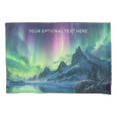 Aangepaste tekst Aurora Borealis Kussensloop (Voorkant)