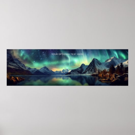 Aangepaste tekst Aurora Borealis Poster (Voorkant)