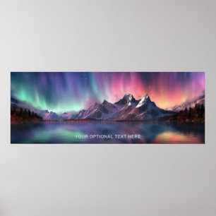 Aangepaste tekst Aurora Borealis Poster