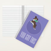 Aangepaste tekst Aussie Fetch Fun Paarse spiraal A Notitieboek (Binnen)