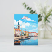 Aangepaste tekst Aveiro Portugal Briefkaart (Staand voorkant)