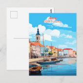 Aangepaste tekst Aveiro Portugal Briefkaart (Voorkant / Achterkant)