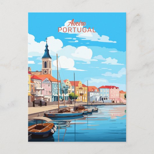 Aangepaste tekst Aveiro Portugal Briefkaart (Voorkant)