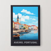 Aangepaste tekst Aveiro Portugal Button (Voorkant)