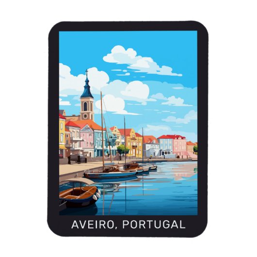 Aangepaste tekst Aveiro Portugal Magneet (Verticaal)