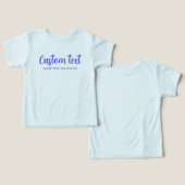 Aangepaste tekst Baby Bella Canvas Tri-blend Ijsbl (Ontwerp Voorkant & Achterkant)