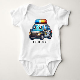 Aangepaste tekst Baby Boy politieauto Romper