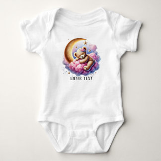 Aangepaste tekst Baby Meisje Schattige Slapen Tedd Romper