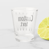 Aangepaste tekst bachelorette argyle diamant Shotg Shot Glas (Achterkant)