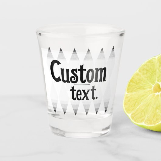Aangepaste tekst bachelorette argyle diamant Shotg Shot Glas (Voorkant)