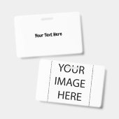 Aangepaste tekst  badge (Voor- en achterkant)