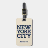 Aangepaste tekst bagagelabels New York City (Voorkant verticaal)